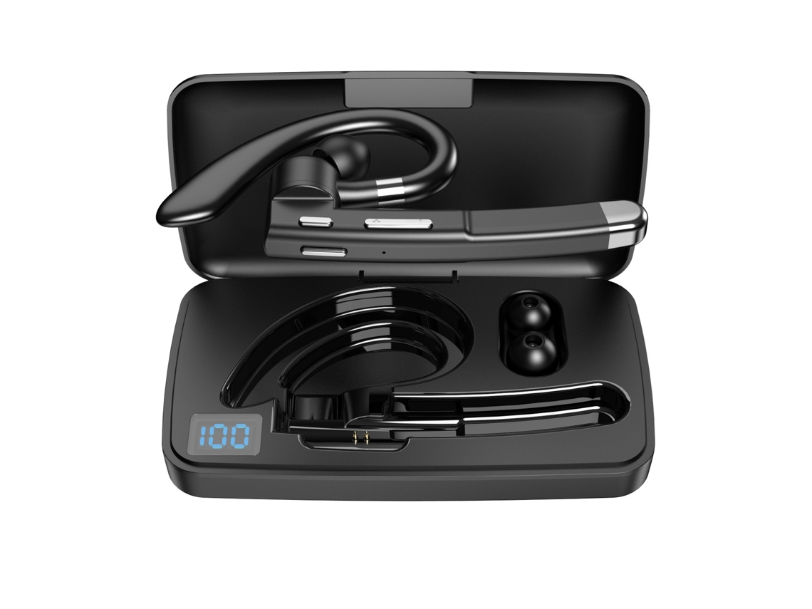 Auriculares Bluetooth V5.3 Con Cancelación De Ruido Enc Y Caja De Carga Led Para Uso Con Un Solo Oído En La Oficina, Negocios Y Conducción (