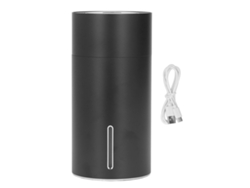 Humidificador Portátil Usb Mini Para Coche, 260 Ml, Difusor De Fragancias, 3 Velocidades, Silencioso, Negro.