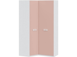 Armario MUEBLAM Nieve Rosa Nube Melamina (90x140x232x50 cm)