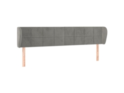 Cabecero con solapas, terciopelo gris claro, MAISON EXCLUSIVE (203x23x78 cm)