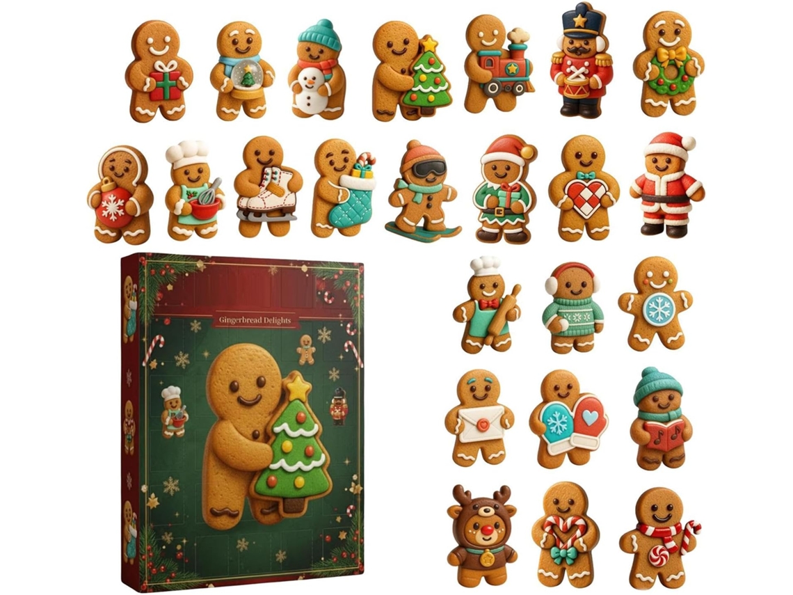 Adorno Navideño De Adviento 2025 - Decoración Navideña Acrílica 2d