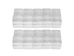 20 Dados De Plástico Transparente En Color Blanco Para Manualidades, Juegos, Enseñanza Y Juegos De Mesa.