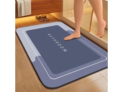 (azul) Alfombra De Baño De Tierra De Diatomeas Resistente A Las Manchas Y Antideslizante, Alfombra De Cocina Absorbente Y De Secado Rápido