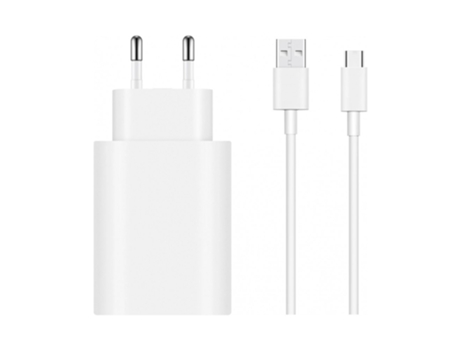 Cargador de Red de Carga Rápida + Cable Usb-A a Usb-C Blanco VIVO Flash Charge 44W/4A