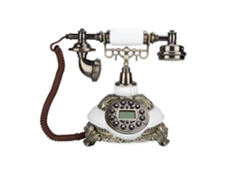 Teléfono clásico (diseño vintage, material de madera)