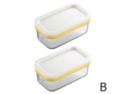 Cortador de mantequilla de acero inoxidable, para pan, pasteles y queso, recipiente para almacenar Everley891