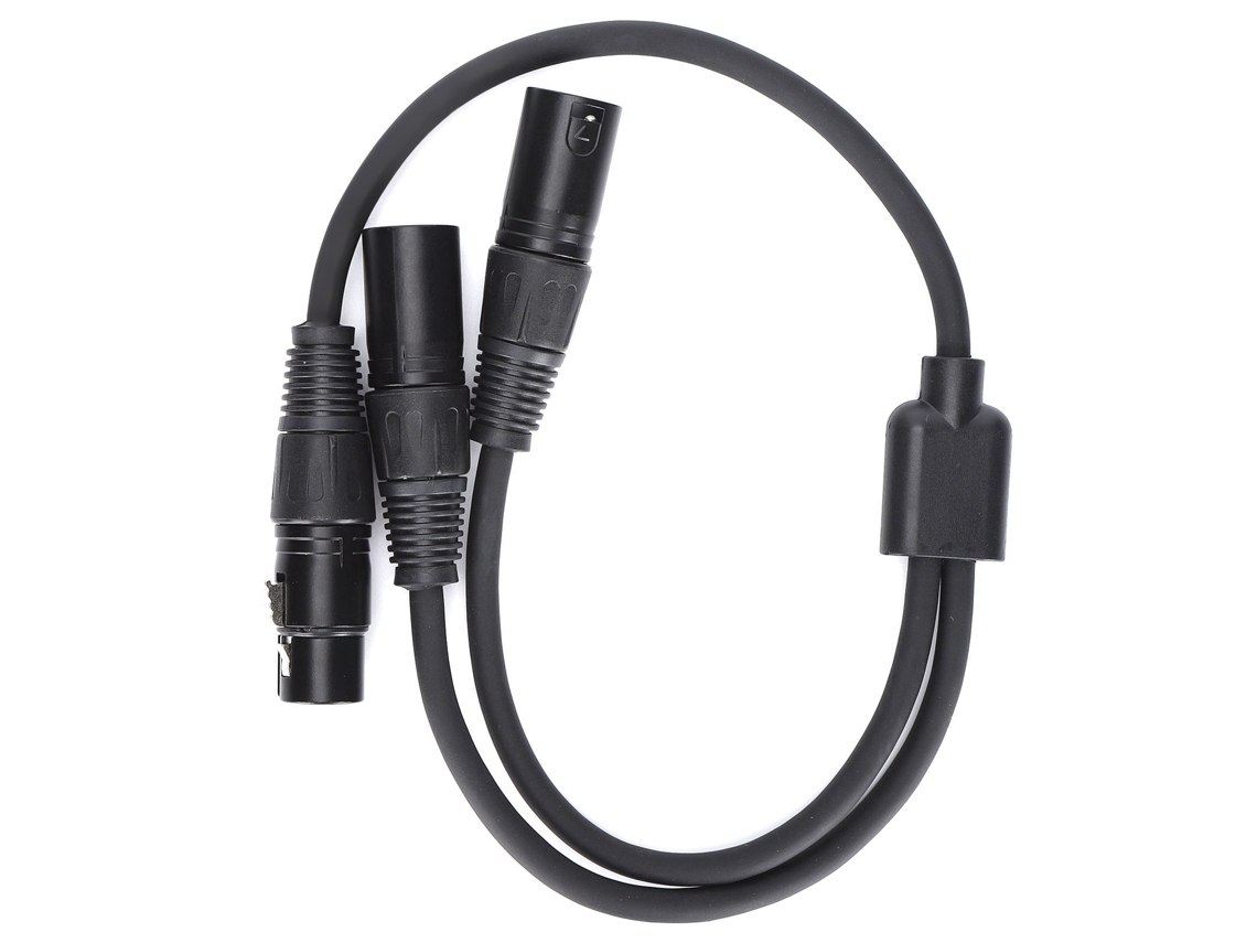 Cable Xlr Hembra A Doble Xlr Macho De 0,5 M, 22awg, Divisor De Micrófono Con Blindaje Contra El Ruido.