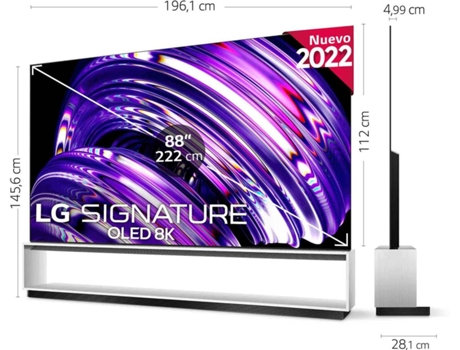 TV LG OLED88Z29LA (OLED - 88'' - 224 cm - 8K Ultra HD - Smart TV)