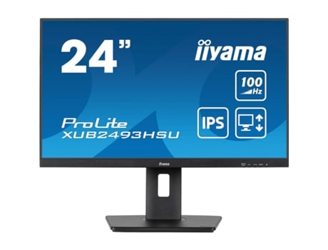 Monitor IIYAMA XUB2493HSU-B6 (Negro - Full HD - Flicker free - 23,8" - 1 ms)