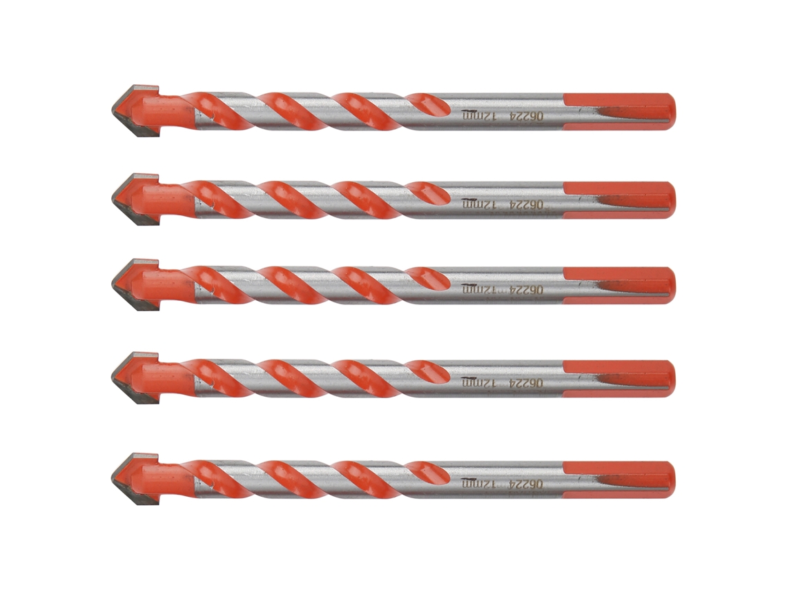 5 Brocas Multiusos De Carburo Con Mango Triangular De 12 Mm Para Taladros Eléctricos.