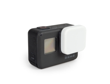 Carcasa Protectora de Silicona y Tapa de Lente SLOWMOOSE para Cámara Go Pro Action 1 Blanco