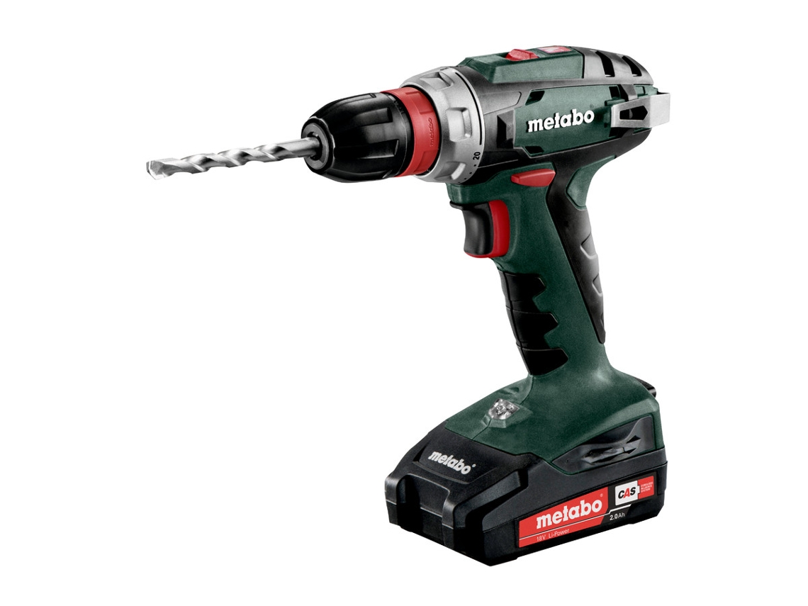 METABO BS 18 Quick Taladradora atornilladora de batería/18V 2x Ion de litio; Cargador SC 30; METABOX 145