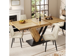 Mesa Extensible De Madera De 120-160 X 75 X 76 Cm