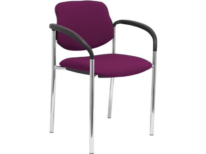 Silla de Confidente PIQUERAS Y CRESPO Villalgordo Morado y Chasis Cromo (Brazos)
