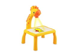 Proyector De Dibujo De Ciervo Adorable Para Niños, De Mesa Ajustable, 3 Niveles Con Efecto De Sonido Amarillo.