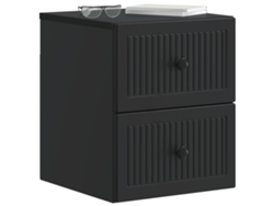 Maison Exclusive - Mesita De Noche De Pared 2 Pcs Negro 33 X 34,5 X 40 Cm