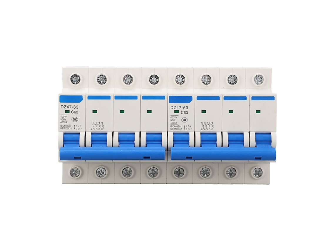 2026velora-interruptor De Circuito Miniatura 4p Bipolar Con Interbloqueo Y Transferencia De Energía 63a 400v Para Montaje En Rail