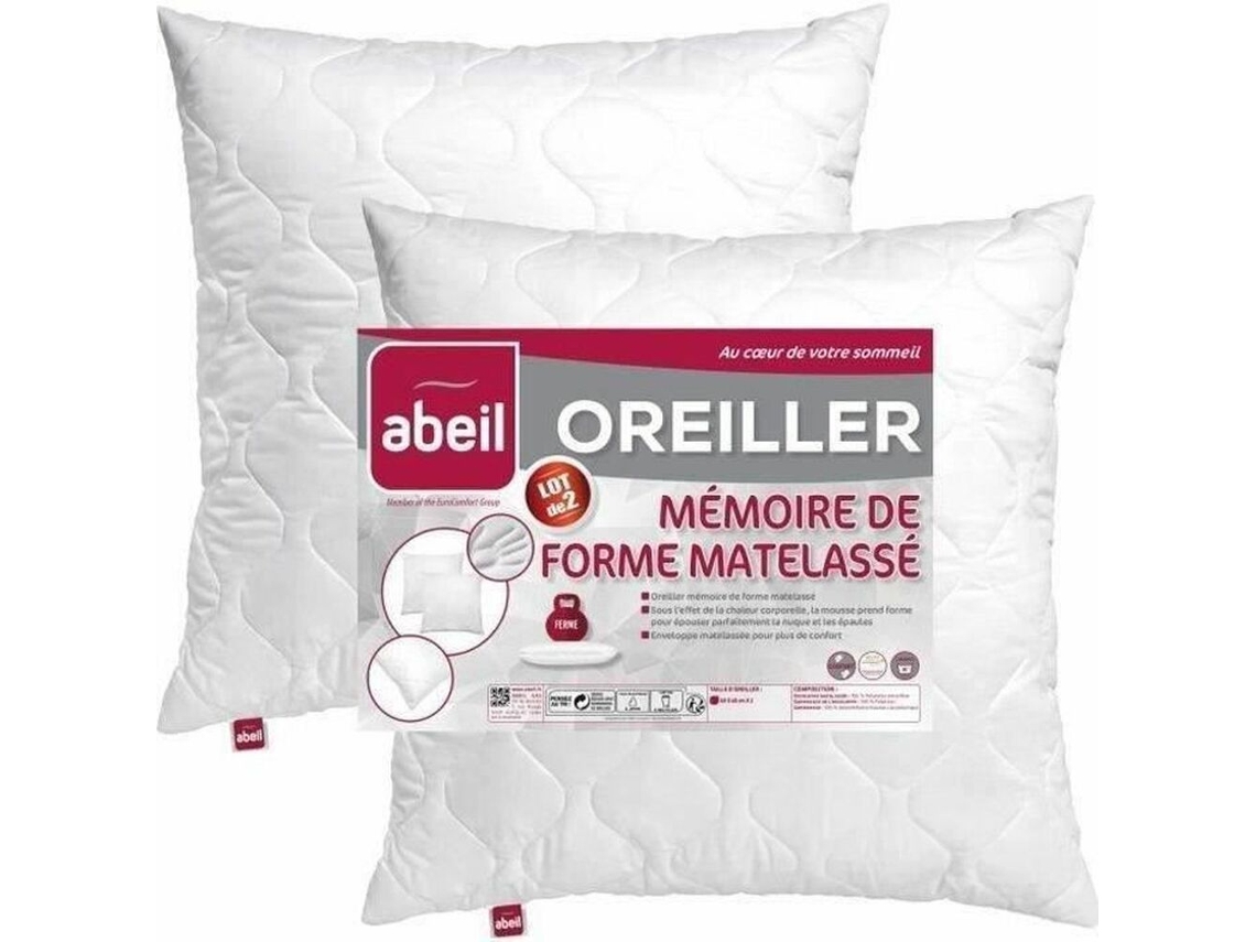 Almohada Abeil Memory Blanco 60 x 60 cm