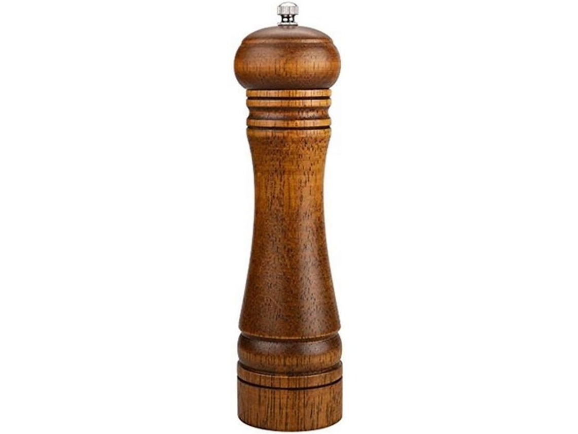 Molinillo Manual De Madera Retro De 8 Pulgadas Para Sal Y Pimienta Con Grosor Ajustable.