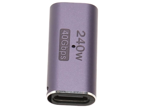 HURRISE Usb C 4.0 Hembra a Hembra Adaptador Pd 240W 40Gbps 8K 60Hz para Computadora Portátil y Teléfonos