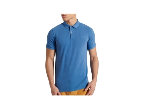 Polo de Hombre SUPERDRY Algodón Azul (M)