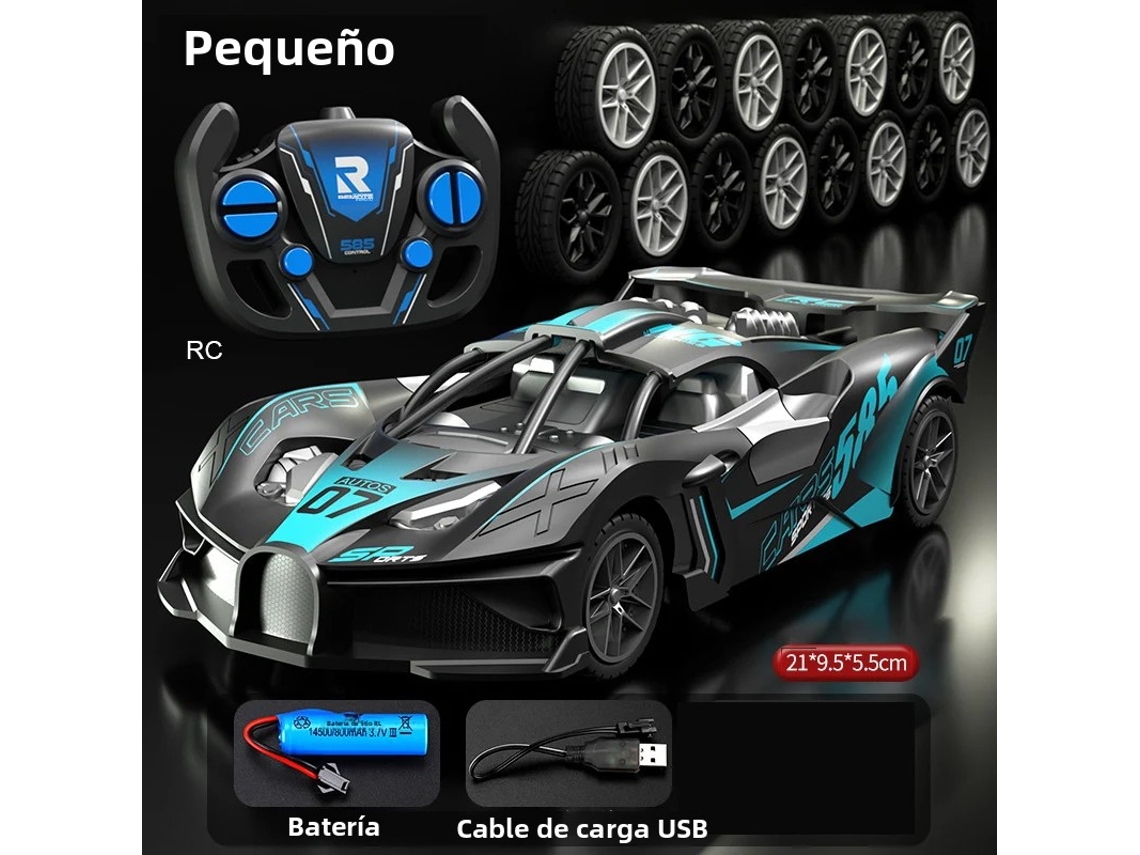 (Azul 21cm) Coche Eléctrico de Alta Velocidad con Control Remoto, Coche Eléctrico Infantil para Deportes.