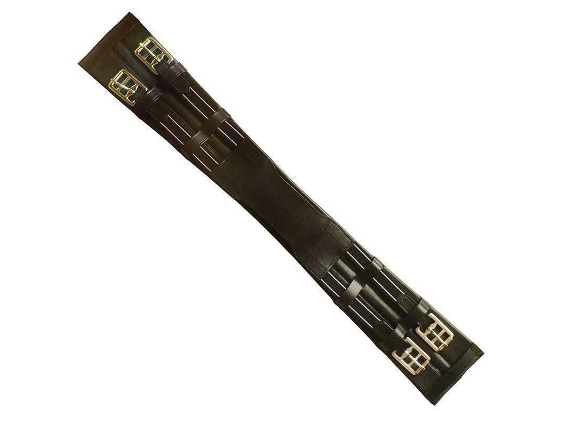 Cilha de Couro de Adestramento Elástico Longo Castanho 50 Cmmarjoman Distribucion