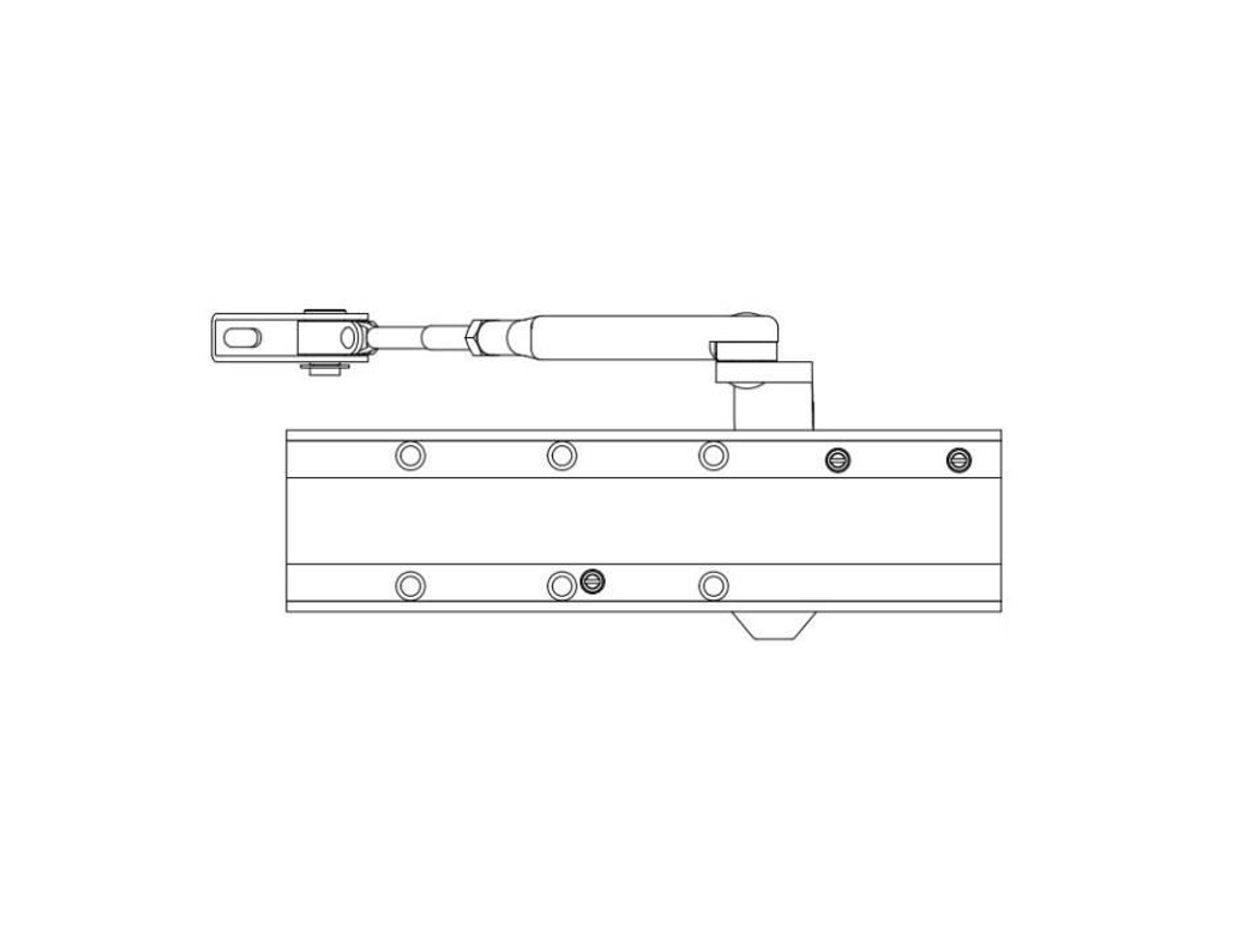 Cierrapuertas de piñón y cremallera Brazo compás F2 a 5 Blanco SEVAX Esv7183B