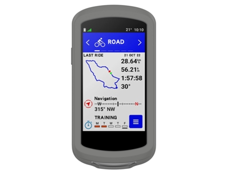 Funda de silicona para cronómetro con cubierta trasera completa Garmin Edge 1040 (gris oscuro)