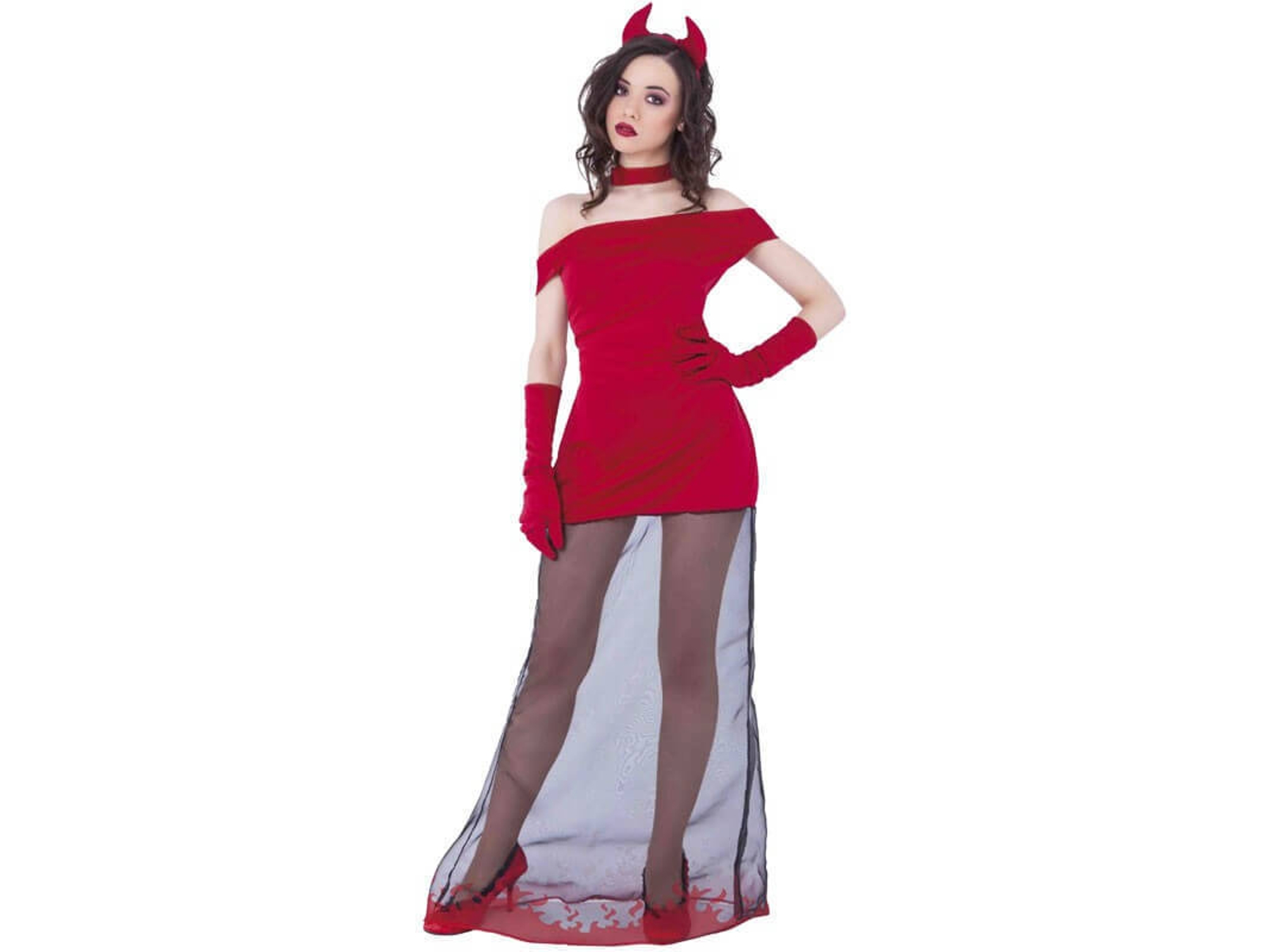 Disfraz de Mujer DISFRAZZES Diablesa Con Tul (Talla: M/L)