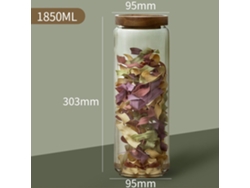 (1850 Ml) Recipiente De Vidrio Para Alimentos Con Tapa Sellada, Frasco De Vidrio De Estilo Posmoderno Clásico