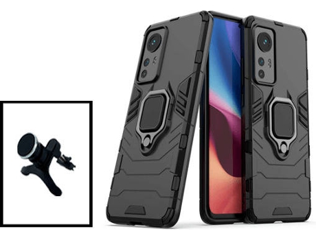 Kit Carcasa + Soporte Xiaomi 12 Pro GIFT4ME Negro