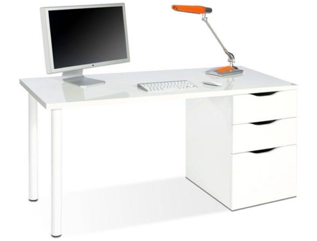 Escritorio HABITDESIGN Athena (Blanco Artik - Melamina - 138 x 74 x 60 cm)