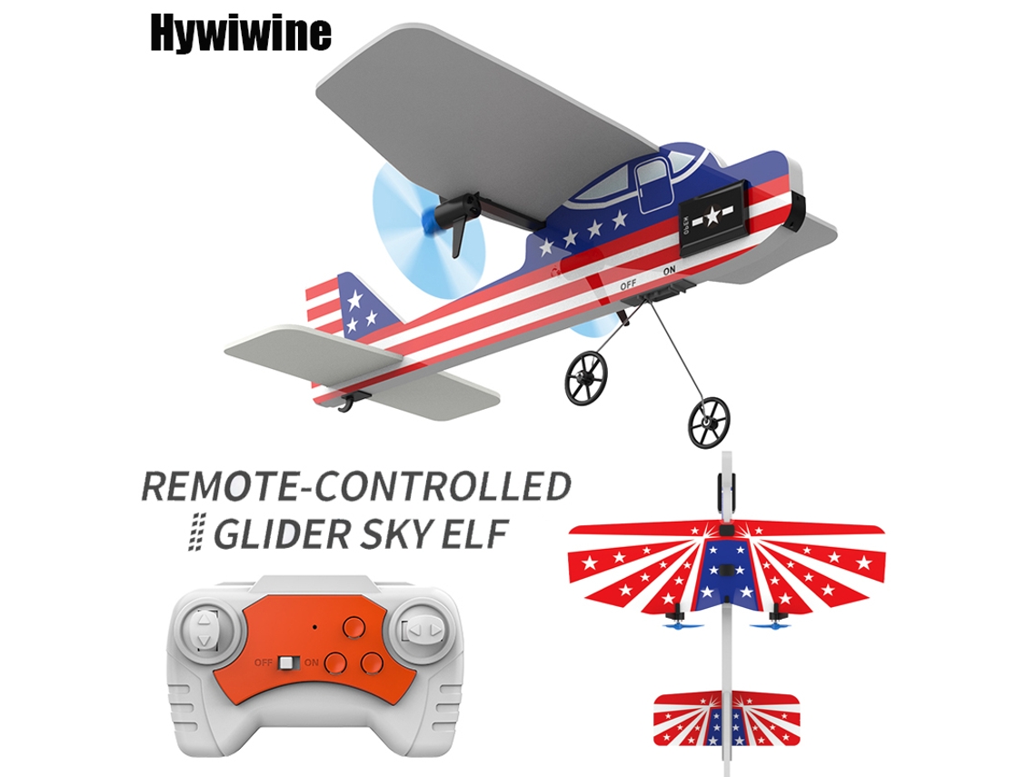Avión RC de 2,4 g con luces, planeador de espuma EPP, avión eléctrico de control remoto, juguete para niños, Aeuzwr