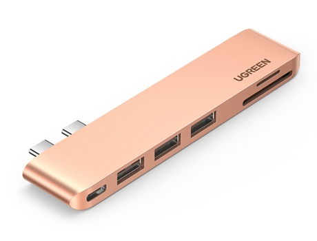 Adaptador UGREEN 80553 Cm251 6In1 Thunderbolt3 Sd/TF 3Usb3.0 para Macbookpro/Air