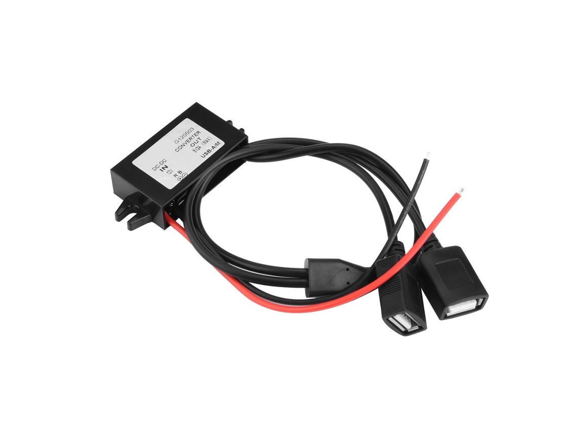 Módulo De Fuente De Alimentación Convertidor Dc-dc 12v A 5v 3a Con Doble Usb Step Down