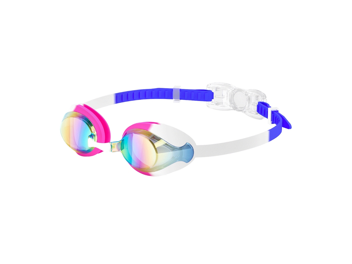 Gafas de natación y accesorios de natación para niños - Silicona impermeable y antivaho. Revestimiento antivaho. Color rosa y blanco (en caja).