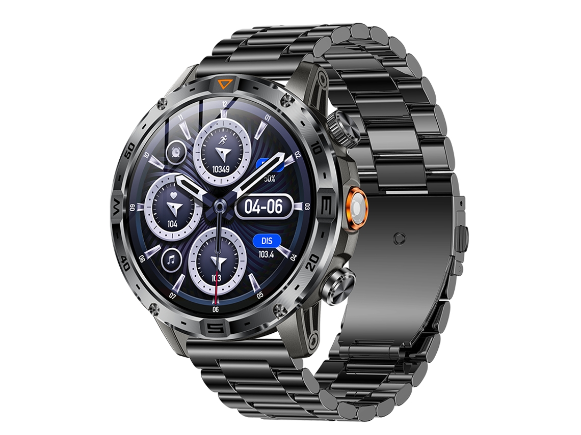 Reloj Inteligente Ak91 Con Batería De 1000 Mah, Linterna, Brújula, Llamadas Bluetooth, Ip68 (negro)