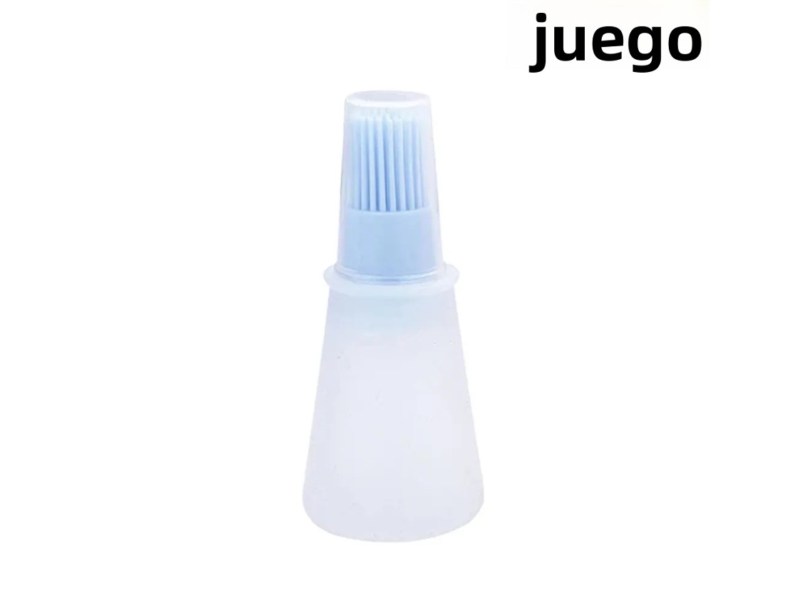 Cepillo de silicona de grado alimenticio MDUG para controlar el aceite en barbacoas, resistente a altas temperaturas con tapa azul