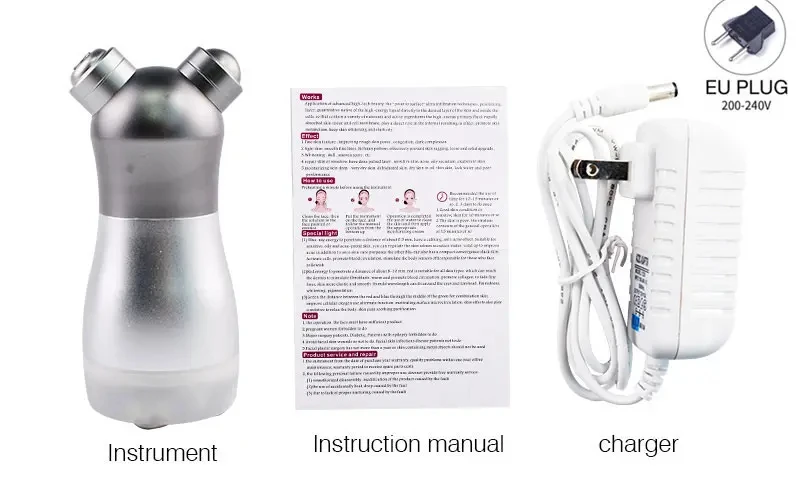 (plata) Instrumento De Belleza Facial Rf Con 5 Luces De Fototerapia Led Para Apretar Y Levantar La Piel, Anti-envejecimiento
