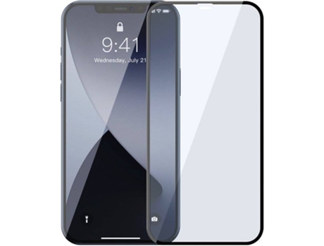 Película Cristal Templado iPhone 12 Mini BASEUS Full Cover Anti-Spy Glue Negro