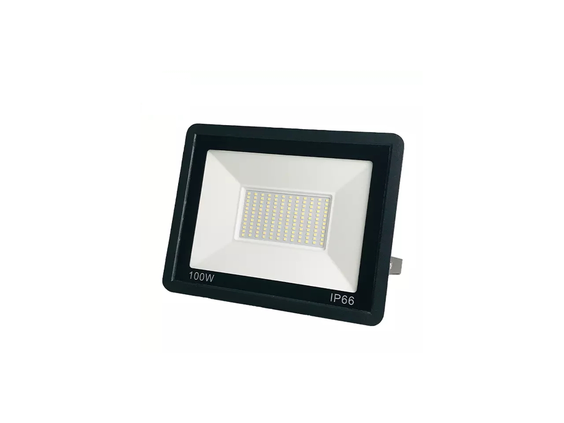 Proyector LED Slim Serie Apple 100W 6000K IP66, Perfecto para Iluminación Exterior e Interior