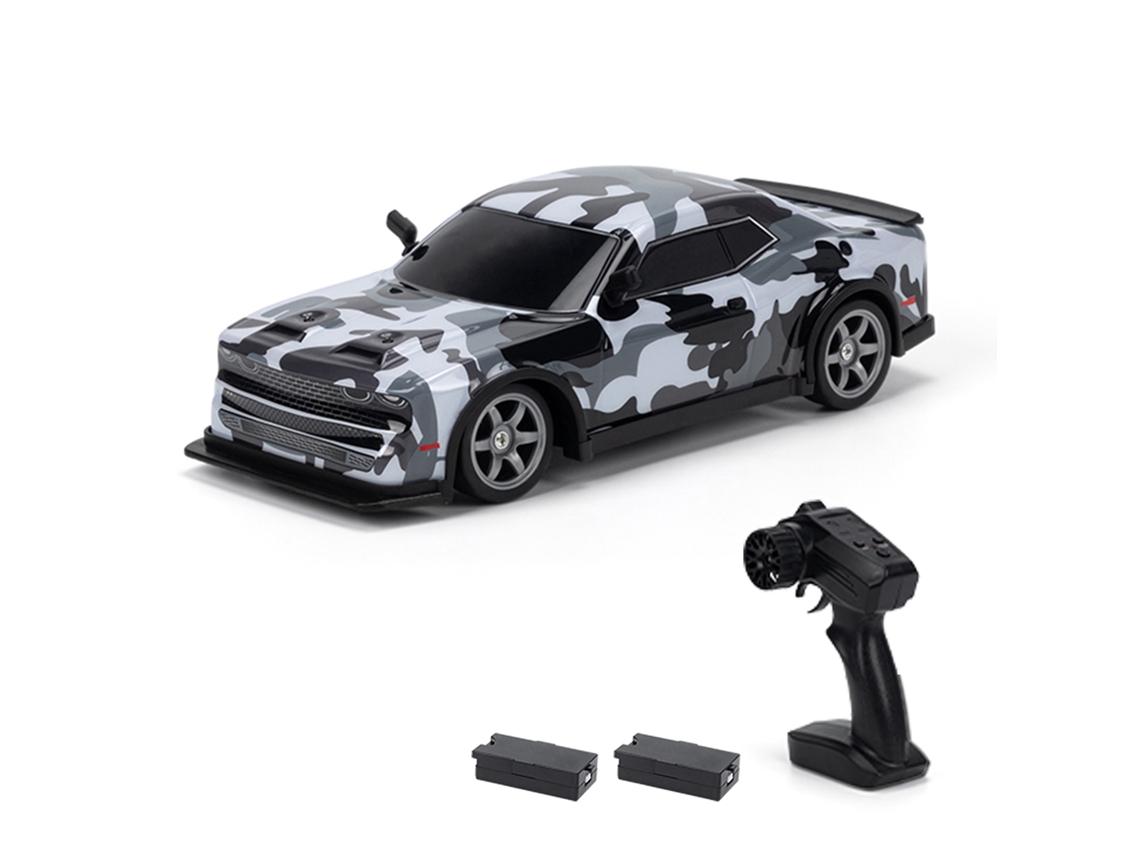 Coche De Control Remoto Drift 1/16 2.4ghz Carrera 4wd Con Luces Regalo Para Niños Niñas 2 Baterías