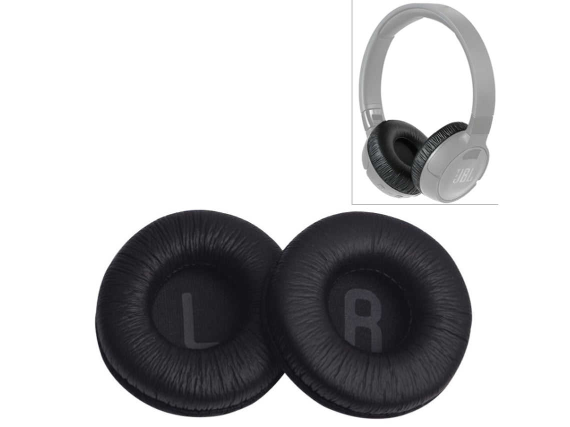 Almofada Para Auscultadores Jbl T520bt De Orelhas De Espuma Macia Pele Enrugada Preto Sem Compartimentos Para Cartões