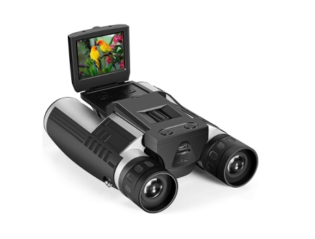 Binoculares con cámara Pantalla LCD Digital 12X32 5Mp Tomar Fotos Función de grabadora de Video Binoculares Cámara Negro BISBISOUS