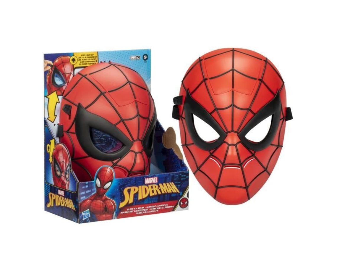 Máscara luminosa de Spider-Man, disfraz luminoso de juguete, juguetes de superhéroes para mayores de 5 años, Marvel