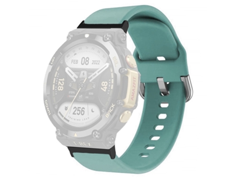 Correa de Silicona ajustable con hebilla cuadrada para Huami Amazfit T-Rex 2 - verde menta