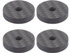 Pies Aislantes Negros De 4 Piezas, Amortiguadores De Impactos, Fibra De Carbono, Duraderos.