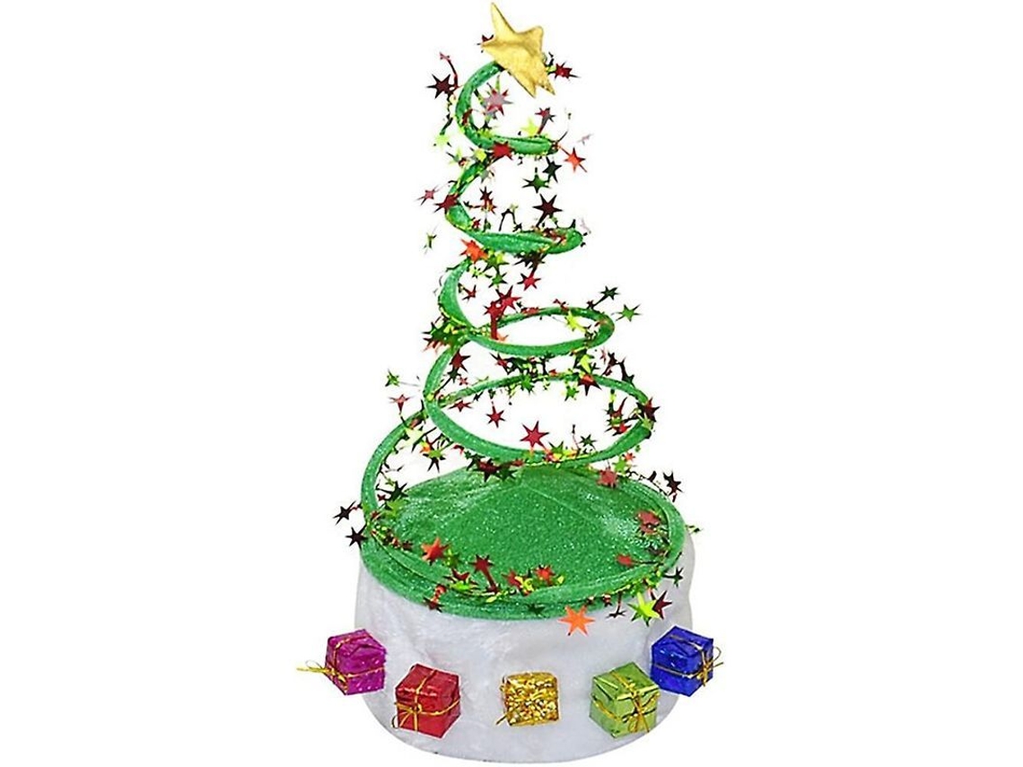 Gorro Navideño Con Diseño De Árbol De Navidad, Gorro De Papá Noel Para Fiestas Y Disfraces.