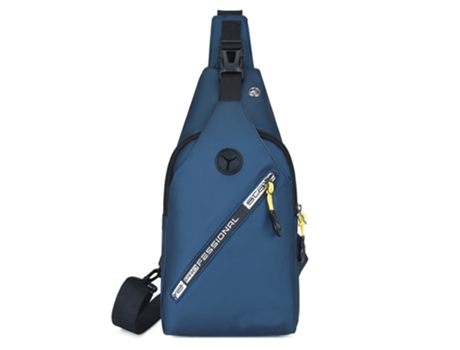 Bolso de pecho para hombre, bolso de hombro informal a la moda impermeable, bolso cruzado para hombre, mochila cruzada de tela Oxford (azul)